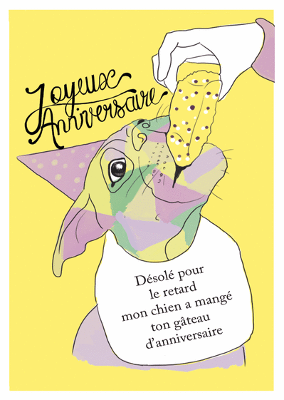 carte anniversaire qui se mange